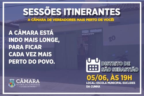 Imagem Câmara Municipal realizará Sessão Itinerante em São Sebastião